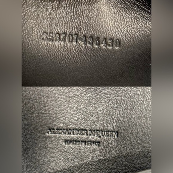 •••SOLD•••Auth Alexander McQueen Nocturnal Skull Calfskin Leather Clutch Black - Picture 14 of 16